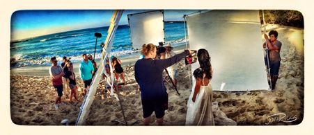 On set in Hawaii for my film 