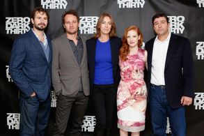 Kathryn Bigelow, Kyle Chandler, Jason Clarke, Jessica Chastain, and Mark Boal at an event for Zero Dark Thirty (2012)