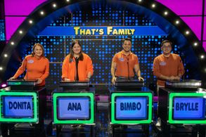 Donita Rose, Bimbo Bautista, Ana Abiera, and Brylle Mondejar in Family Feud Philippines (2022)