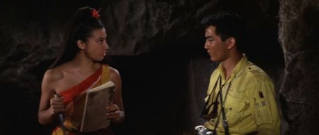 Akira Kubo and Bibari Maeda in Son of Godzilla (1967)