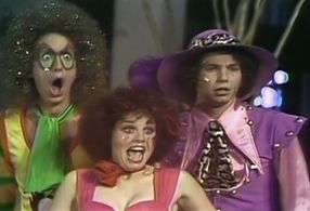 Debra Clinger, Mickey McMeel, and Bert Sommer in The Krofft Supershow (1976)
