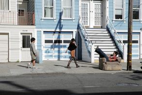 Still of Eugene Kim, Marlane Barnes, and Gaku Hamada in Sake-Bomb (2013)