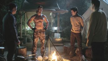 Penn Badgley, Christopher Sean, and Travis Van Winkle in You: Into the Woods (2021)