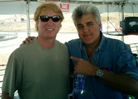 Michael Blakey and Jay Leno in Barcelona Spain testing the McLaren SLR
