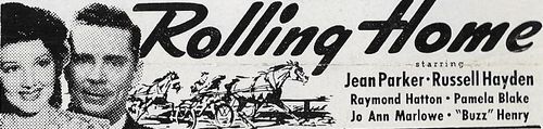 Russell Hayden and Jean Parker in Rolling Home (1946)
