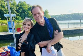 (“Taylor”) Hannah Hunt and (Director) Rick Walker on location filming “The Squad”
