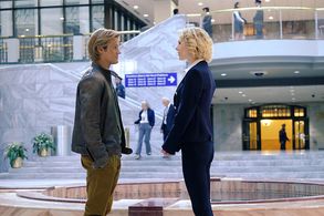 Kasha Kropinski and Lucas Till in MacGyver (2016)