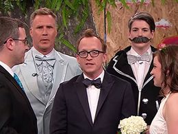 Hallie Bulleit, Chris Gethard, David Bluvband, and Alex Clute in The Chris Gethard Show (2015)