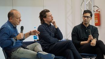 Stefano Gallini-Durante, Michael Koch, and Angad Aulakh at an event for Autumn Lights (2016)