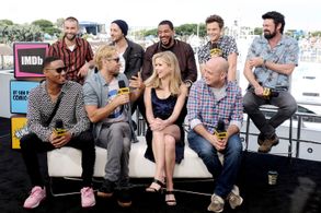 Laz Alonso, Eric Kripke, Karl Urban, Antony Starr, Jessie T. Usher, Chace Crawford, Erin Moriarty, Jack Quaid, and Tomer