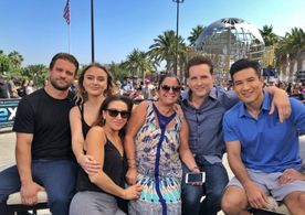 Peter Facinelli, Mario Lopez, Jordan Danger, Cecile Cubiló, Milo Gibson, and Martine Melloul in Breaking & Exiting (2018