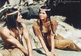 Lali Meskhi and Gojko Mitic in Trail of the Falcon (1968)