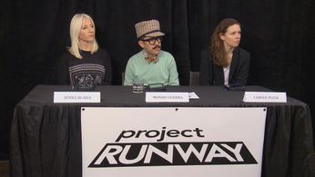 Mondo Guerra, Carole Plese, and Jenna Blaha in Project Runway (2004)