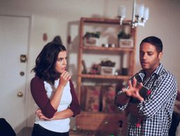 Samantha Boscarino and Marc Cartwright in We Die Alone