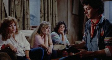 Edna Bolkan, Erika Buenfil, Jacqueline Castro, and Andrés García Jr. in Cemetery of Terror (1985)