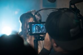 Still from behind the scenes in 