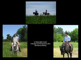 Madeline on horseback, promotional materials.
