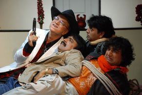Dilip Prabhavalkar, Makarand Anaspure, and Prasad Oak in Full 3 Dhamaal (2008)