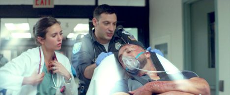 Stefano DiMatteo, Nina Dobrev, and Miguel Anthony in Flatliners (2017)