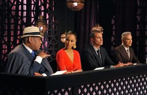 Tyra Banks, André Leon Talley, Jay Manuel, and Nigel Barker in America's Next Top Model (2003)