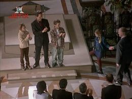 Gregory Harrison, Jake Dinwiddie, and Katie Volding in Au Pair II (2001)