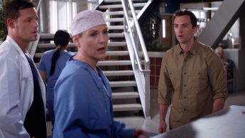 Still of Michael Antosy, Justin Chambers, and Jessica Capshaw in Grey's Anatomy and Could we start again, Please?