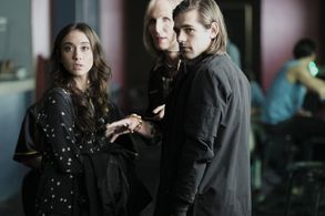 Stella Maeve, Bobbi Charlton, and Jason Ralph in The Magicians (2015)