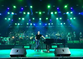 On stage Melbourne Australia