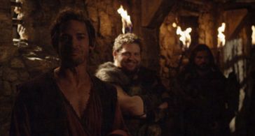 From left to right: Will Kemp and Brandon Hardesty on the set of 