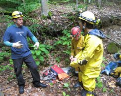 Preparing to enter Schroeder's Pants Cave during filming of the documentary, Tragic Exposure and the recovery of James G