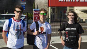 Nathaniel Gleed, Jack Harrison, and Michael Otteson in Last Village on the Right