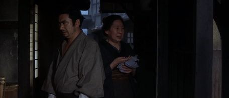 Shintarô Katsu and Mitsuko Yoshikawa in Zatoichi's Vengeance (1966)