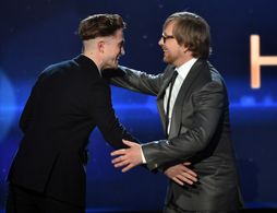 Morten Tyldum and Robert Pattinson at an event for Hollywood Film Awards (2014)