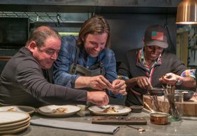 Emeril Lagasse, Marcus Samuelsson, and Niklas Ekstedt in Eat the World with Emeril Lagasse (2016)
