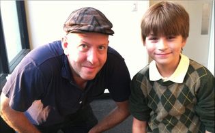 Stone Eisenmann on the set of New Girl with Dir. Steve Pink