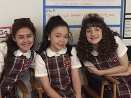 Ariana Molkara, Isabella Russo and Jessie Franks on set of Kourtney Kang project.