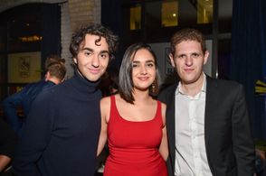 Alex Wolff, Geraldine Viswanathan, and Mike Makowsky