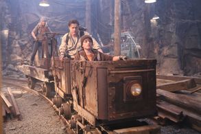 Brendan Fraser, Josh Hutcherson, and Aníta Briem in Journey to the Center of the Earth (2008)