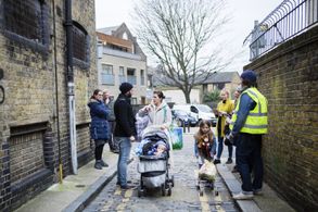 Jamie Jones and Vicky McClure on the set of The Nest