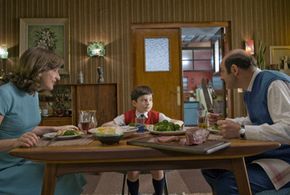 Valérie Lemercier, Kad Merad, and Maxime Godart in Little Nicholas (2009)