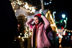 On location for Love Always, Santa