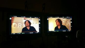 Glenn R. Miller on the set of 