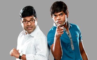 Bharat Jadhav and Siddarth Jadhav in Dham Dhoom (2013)