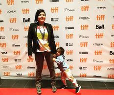 Violeta Ayala and her daughter Suri Blue at the premiere of Cocaine Prison. Toronto International Film Festival 2017.