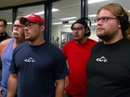 Paul Teutul Jr., Paul Teutul Sr., Michael Teutul, and Vincent DiMartino in American Chopper: The Series (2003)