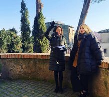 Kaley Cuoco and Silver Tree