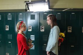 Sean Leser and Julie Ann Dawson on set of 