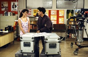 Tiffani Thiessen and Eddie Garcia in Saved by the Bell (1989)