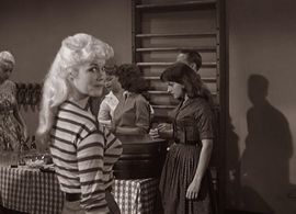 Virginia Aldridge and Dorothy Provine in Riot in Juvenile Prison (1959)