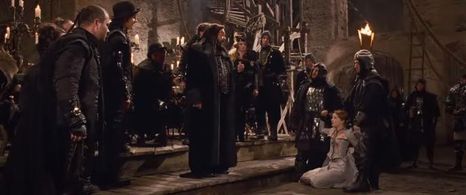 Tim Curry, Augustus Prew, and Dakota Blue Richards in The Secret of Moonacre (2008)